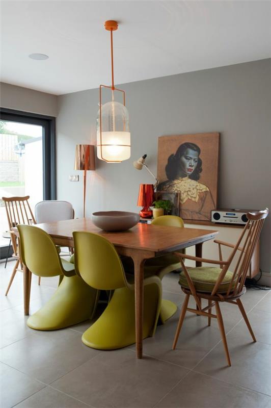 panton tuoli vihreä suunnittelija tuolit ruokasalin huonekalut