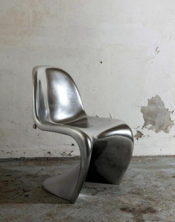 panton tuoli hopea suunnittelija tuolit verner panton