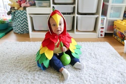 papukaija vauva karnevaali puku idea