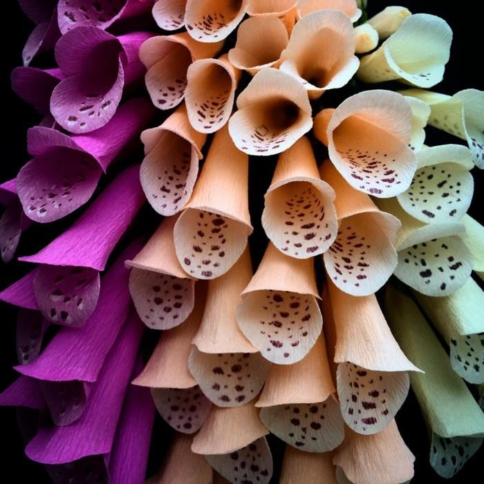 tinker paperi kukat paperi taide värikkäitä kesäkukkia kelloja