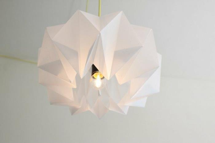 paperivalaisimet riippuvalaisin origami abstrakti valkoinen