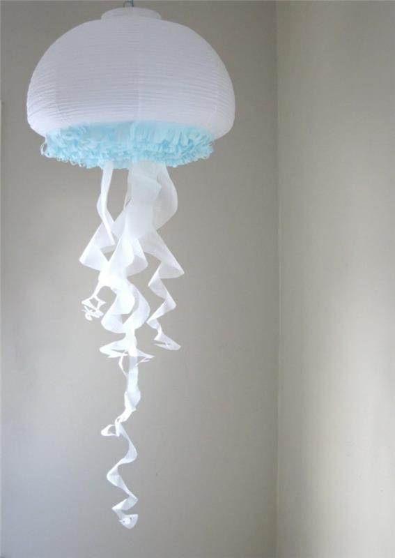 paperilamppu riippuvalaisin valkoinen meduusa