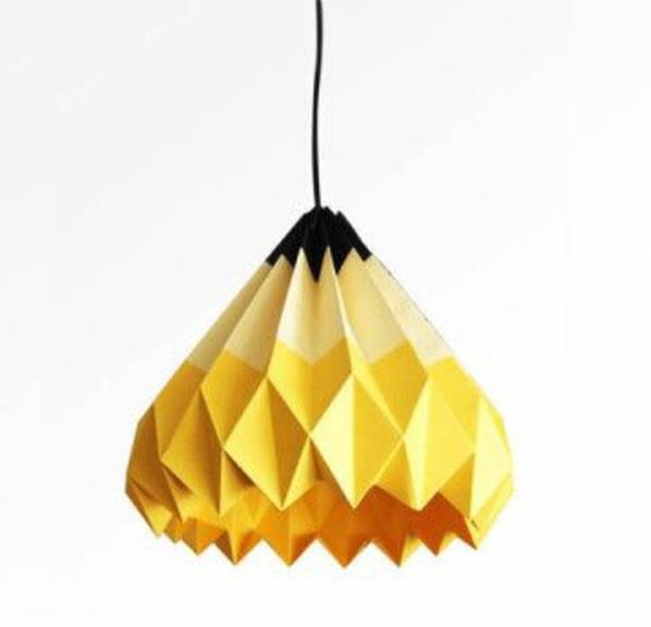 paperivalaisimet origami -riipusvalot keltaiset