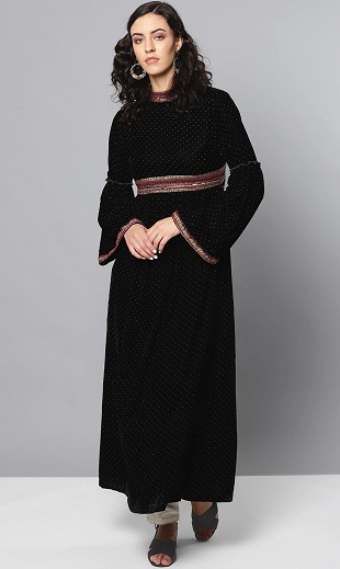 Designer Velvet Party Wear Kurti
