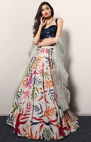 Nyomtatott Party Wear Lehenga Choli
