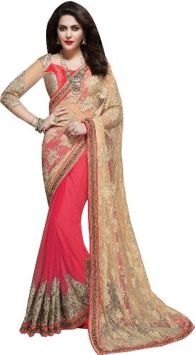 Party Wear Sarees-Heavy Broderet Party-wear Saree 10