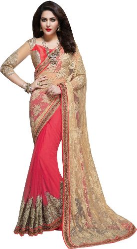 Party Wear Sarees-nehéz, hímzett partiviselet Saree 10