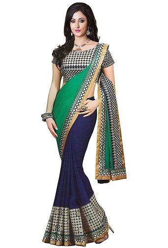 Színes legújabb parti viselet Saree