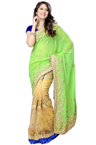 A Heavy Green csábító Saree a felek számára