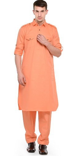 Mørk fersken Kurta