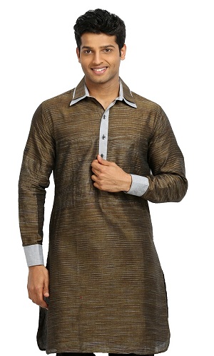 Herre Pathani Kurta - Golden