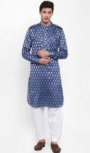 Designer Trykt Pathani Kurta