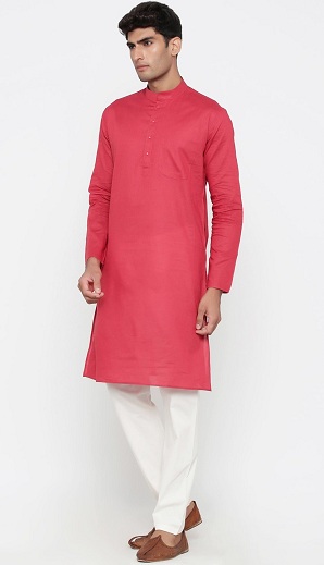 Rózsaszín Pathani Kurta pizsama
