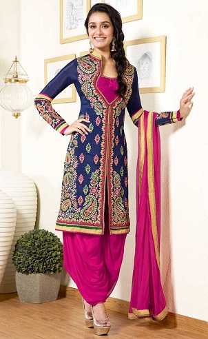 Traditionel Patiala Salwar -dragt