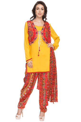 Patiala Salwar öltöny dzsekivel
