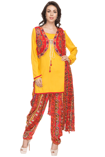 Patiala Salwar -jakkesæt med jakke
