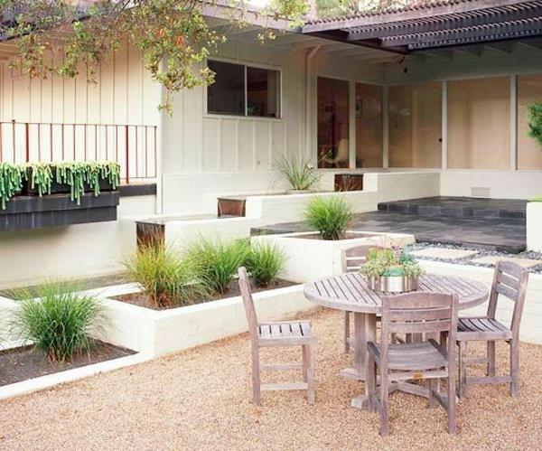 patio design etupihan suunnittelu moderni useilla tasoilla