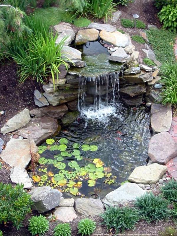 patio vesi ominaisuus puutarha lampi luo vesiputous