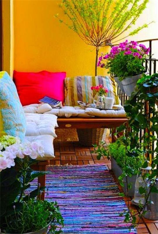 patio suunnitteluideoita värilliset kasvit patio matto