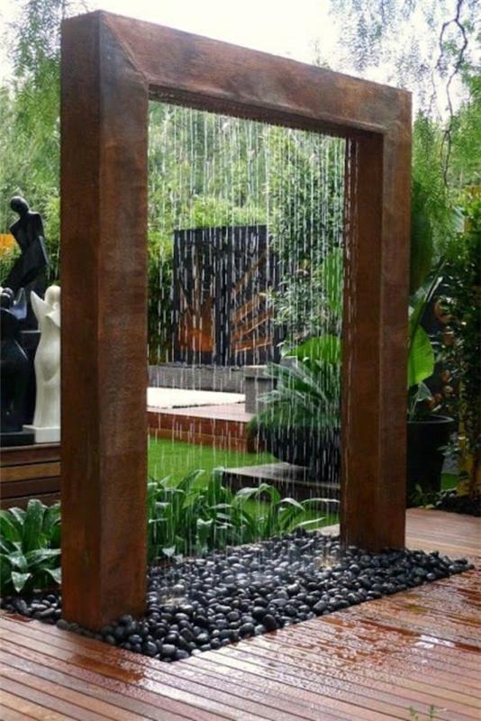 Japanilainen zen -puutarha luo vesitoiminnon