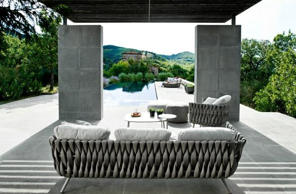 patio lounge huonekalut ulkona moderni sohva harmaa