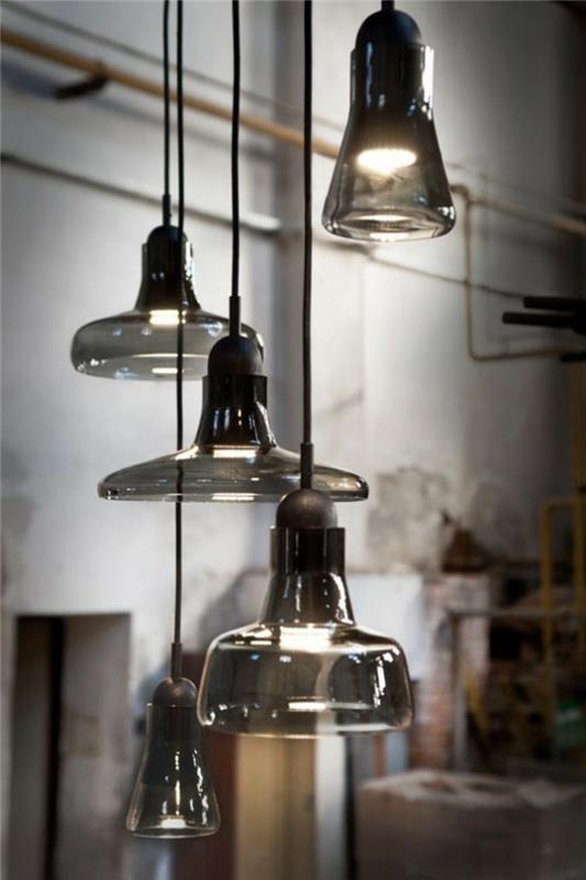 riippuvalaisimet teollisen tyylin elävät ideat lamput