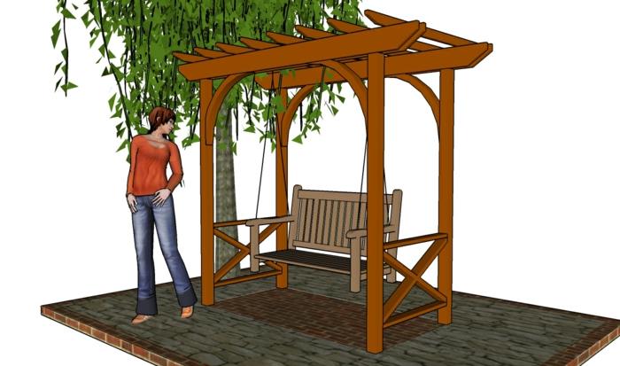 pergola rakennus luonnos mini pergola swing