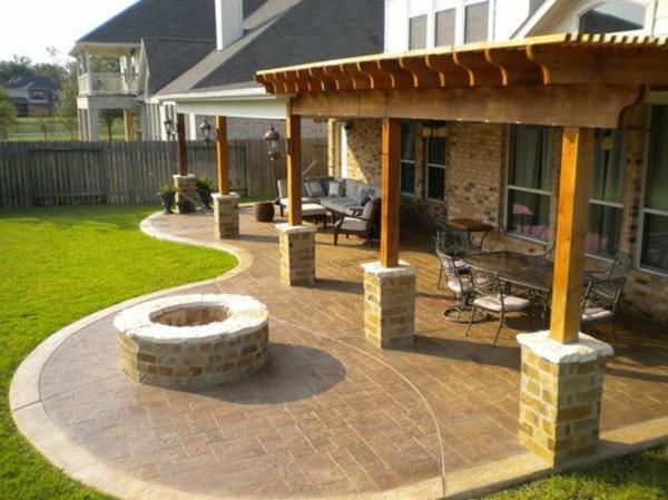 pergola patio modernit puutarhan suunnitteluideat