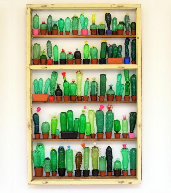 muovipullot art art kaktus kokoelma