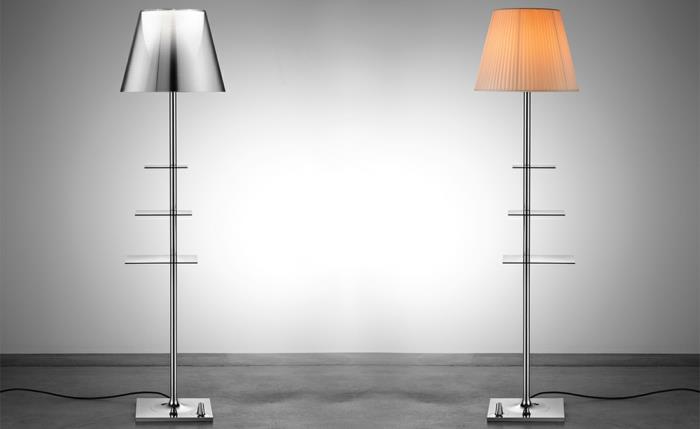 Philippe Starckin lamput ja valot, käsin puhallettu upotus, jossa kansalliskirjaston logo
