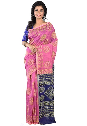 Bomuld Phulkari Saree