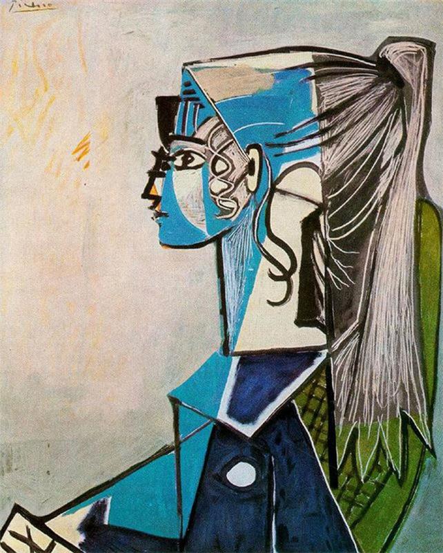 Picasson kubismissa on Sylvette David vihreässä tuolissa 1954