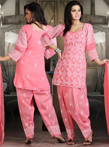 Pink Chicken Salwar Kameez