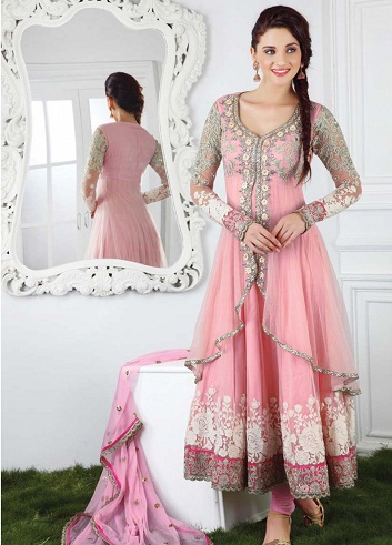 Rózsaszín Salwar ruha menyasszonyi