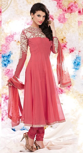 Pink Anarkali Salwar Suit