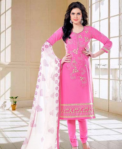 Pink bomuld Salwar Kameez