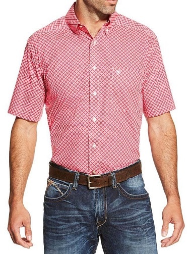 Pink Button Down Shirt Herrer