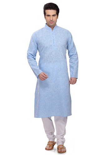Férfi sima Salwar Kameez
