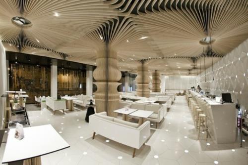paneelit käämitys design kattoravintola sisäänrakennettu valaistus