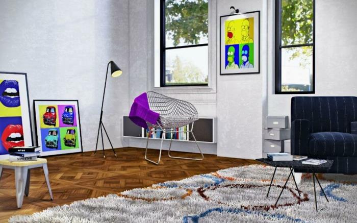 pop -taidetta sisustusesimerkkejä eläviä ideoita deco -ideoita nliving room classic cheeky