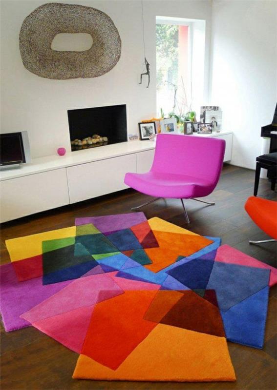 pop -taiteen ominaisuuksia sisustus pop -art -matto olohuone