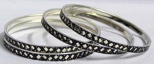 Spejlbillede Black Metal Bangles