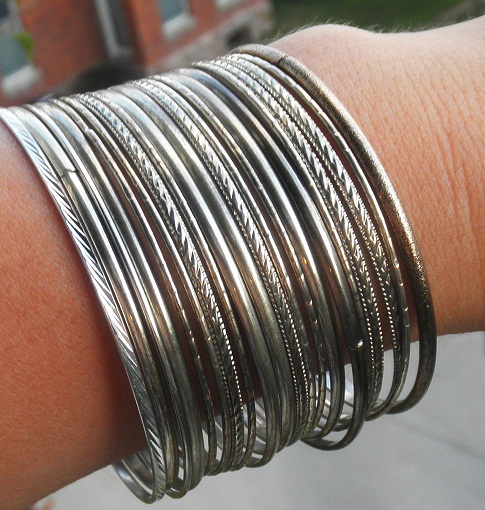 Sølv metal armbånd