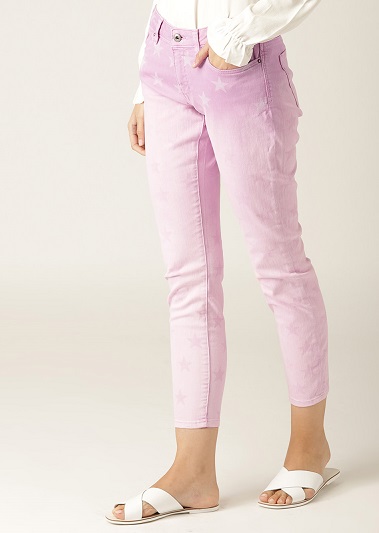 Lilac Farvet Skinny Fit Denim