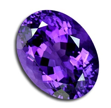 Oval ametyst Birthstone