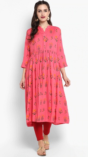 Batik trykt Anarkali Kurti