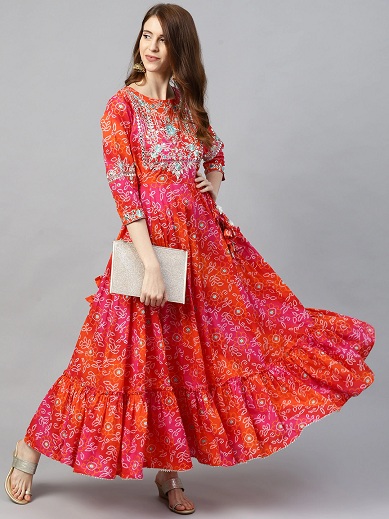 Chunri Print Straight Kurti