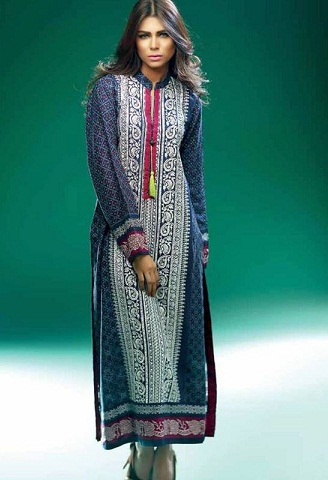 Pakistansk trykt Kurta -design