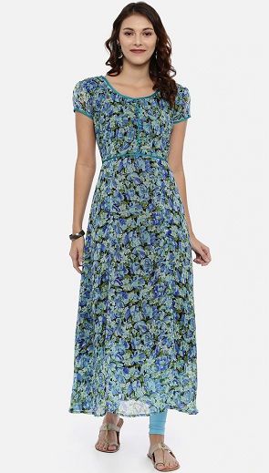 Churton -trykt Kurti -design