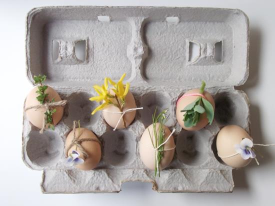 puristisia pääsiäiskoriste -ideoita munilla